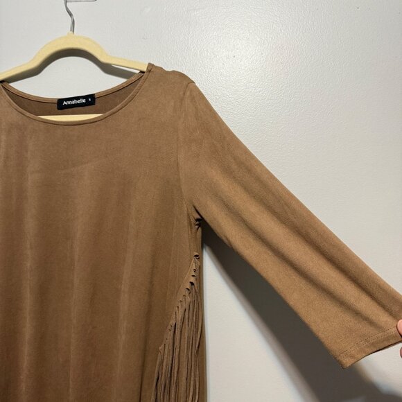 Brown Annabelle Small Suede Fringe Dress - Picture 2 of 4